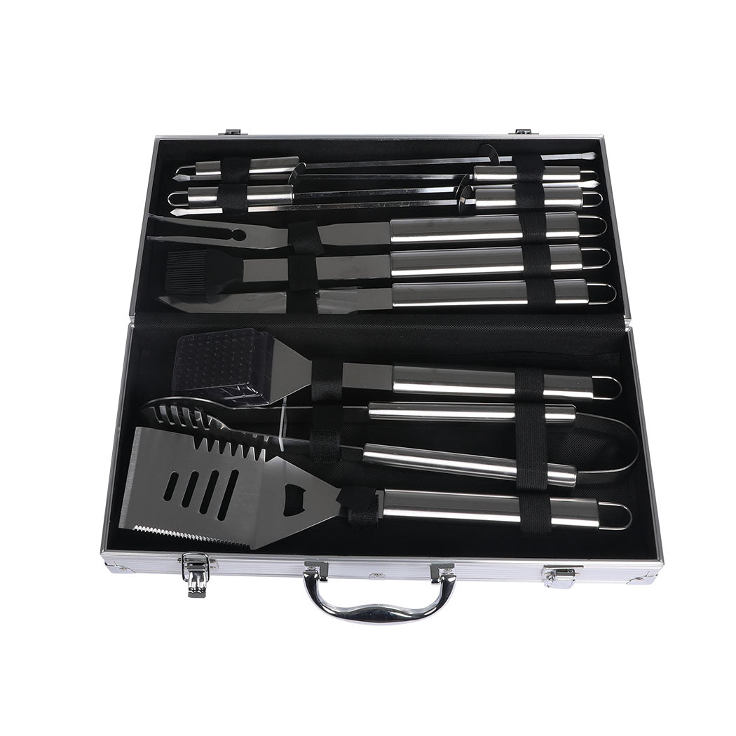 Moyasu 10Pcs BBQ Tool Set Stainless-1910113184640012292