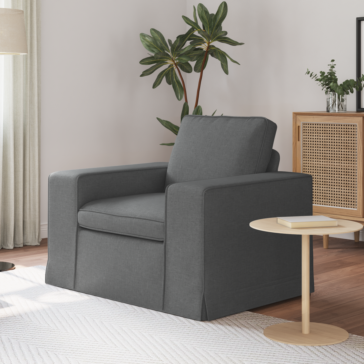 Sofa Dark Grey 103 x 80 x 82 cm Fabric