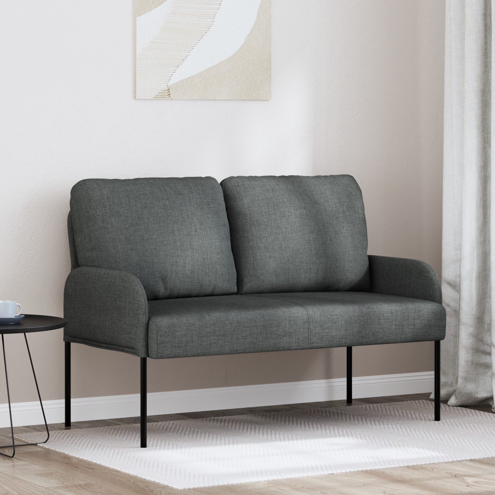 Sofas with Cushion 110cm Dark Grey Plywood