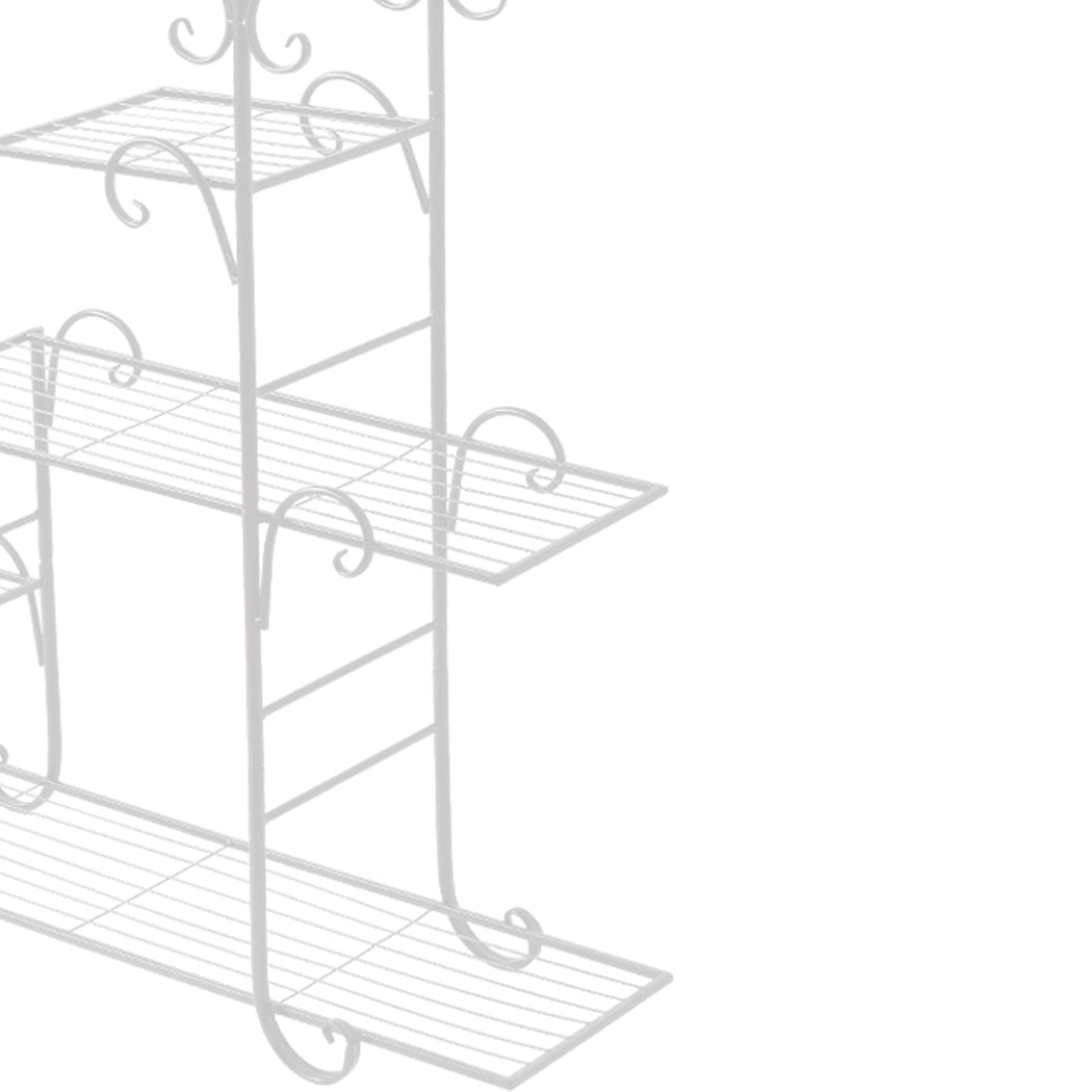 Levede Plant Stand Outdoor Indoor Metal White-1910112812949180421