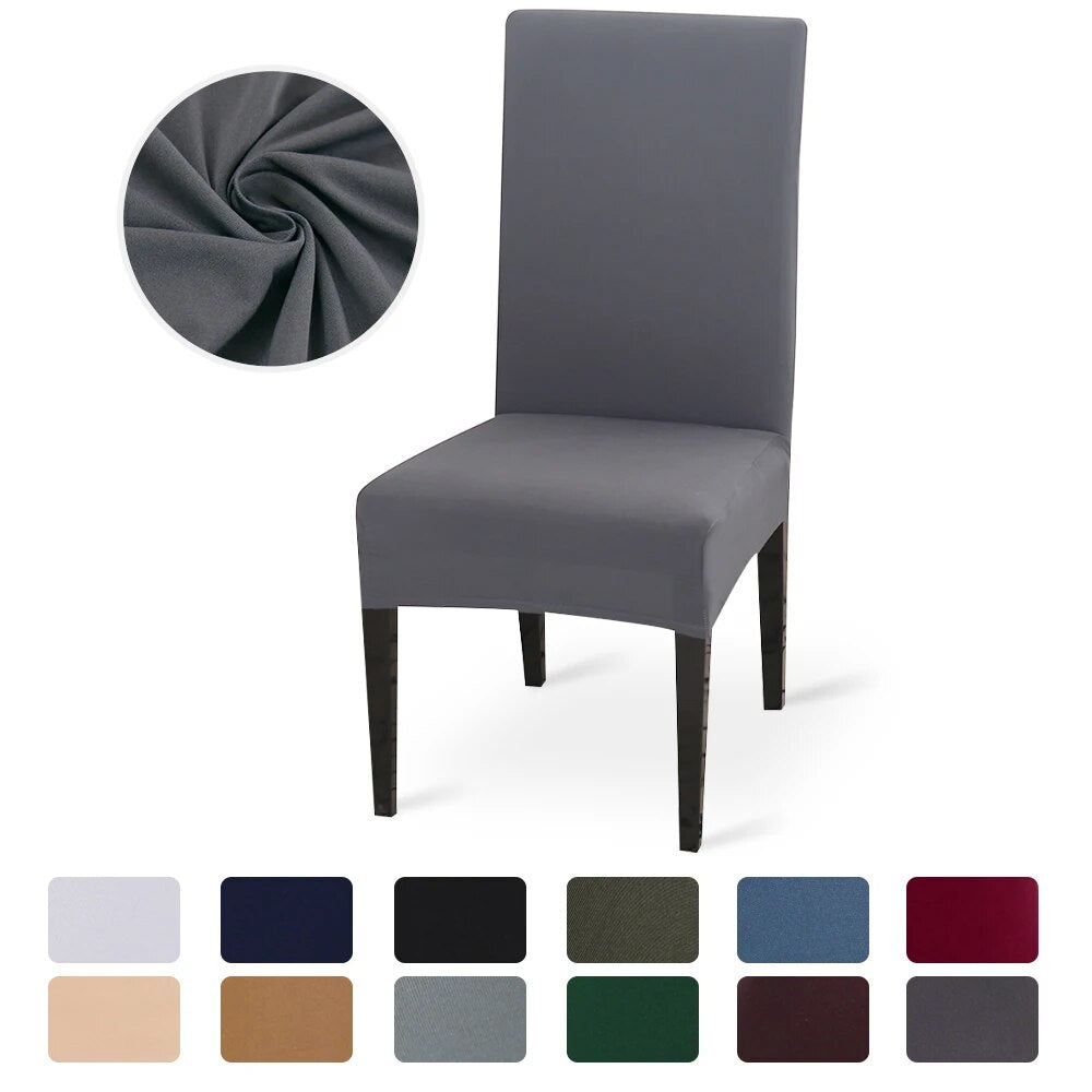 Anyhouz Chair Cover Coffee with Anti-Dirt and Waterproof Elastic Material for Dining Room Kitchen Wedding Hotel Banquet Restaurant