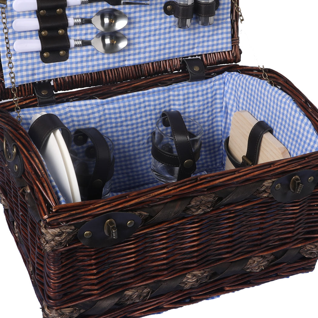 2 Person Picnic Basket Baskets Set Outdoor-1910113180613480453