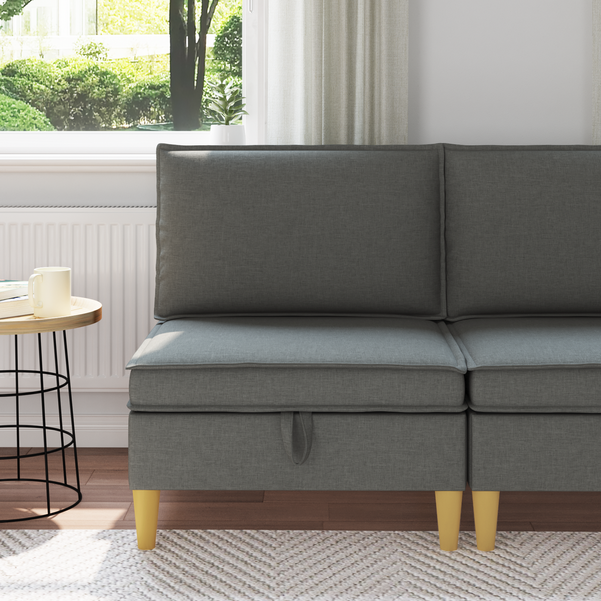 Sofa with Storage Fabric