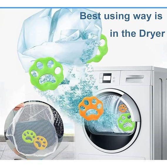Anyhouz Magic Laundry Ball Cat Claw Orange Sponge Reusable Pet Hair Lint Fiber Catcher Remover Tool For Washing Machine