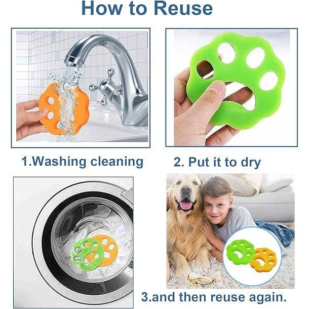 Anyhouz Magic Laundry Ball Cat Claw Orange Sponge Reusable Pet Hair Lint Fiber Catcher Remover Tool For Washing Machine