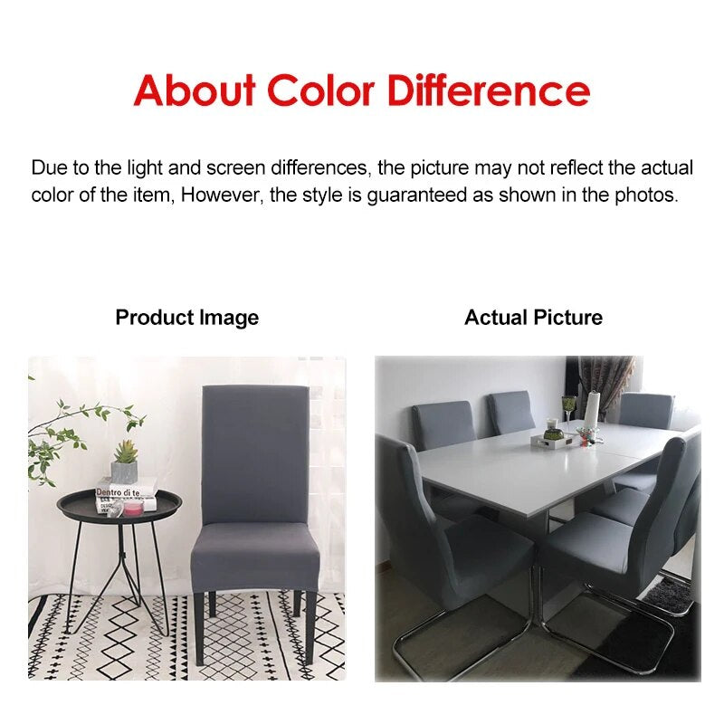 Anyhouz Chair Cover Coffee with Anti-Dirt and Waterproof Elastic Material for Dining Room Kitchen Wedding Hotel Banquet Restaurant