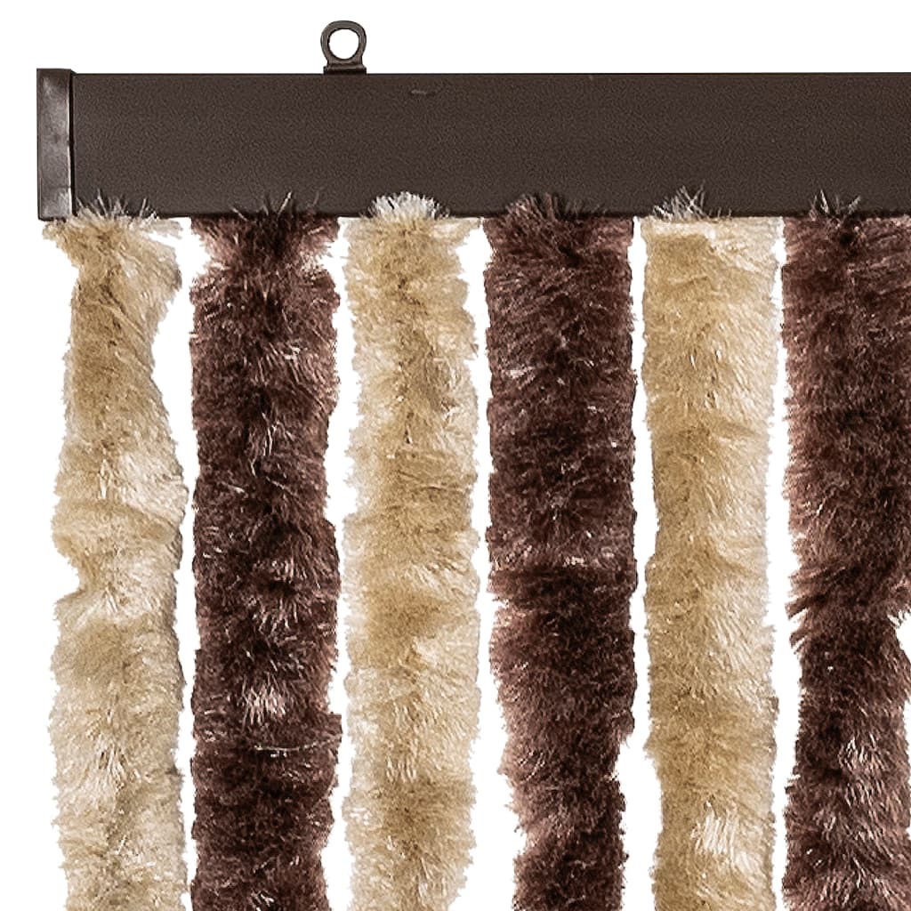 Insect Curtain Beige and Light Brown 90x220 cm Chenille