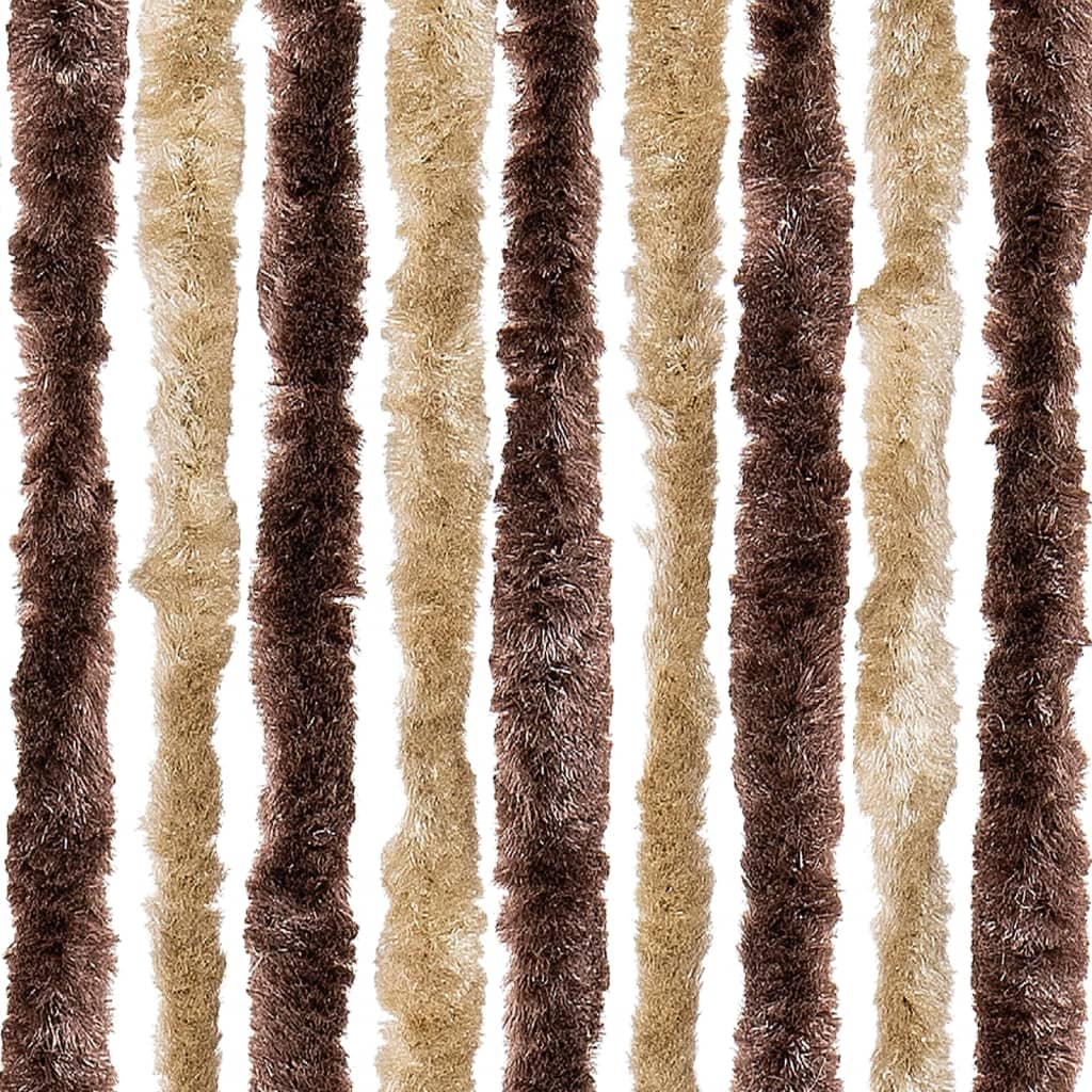 Insect Curtain Beige and Light Brown 90x220 cm Chenille
