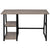 Desk with 2 Shelves Grey and Oak