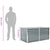 Raised Garden Bed 160x80x77 cm Galvanised Steel Grey