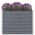 Raised Garden Bed 100x100x77 cm Galvanised Steel Grey