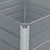 Raised Garden Bed 100x100x77 cm Galvanised Steel Grey