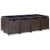13 Piece Outdoor Dining Set with Cushions Poly Rattan Brown