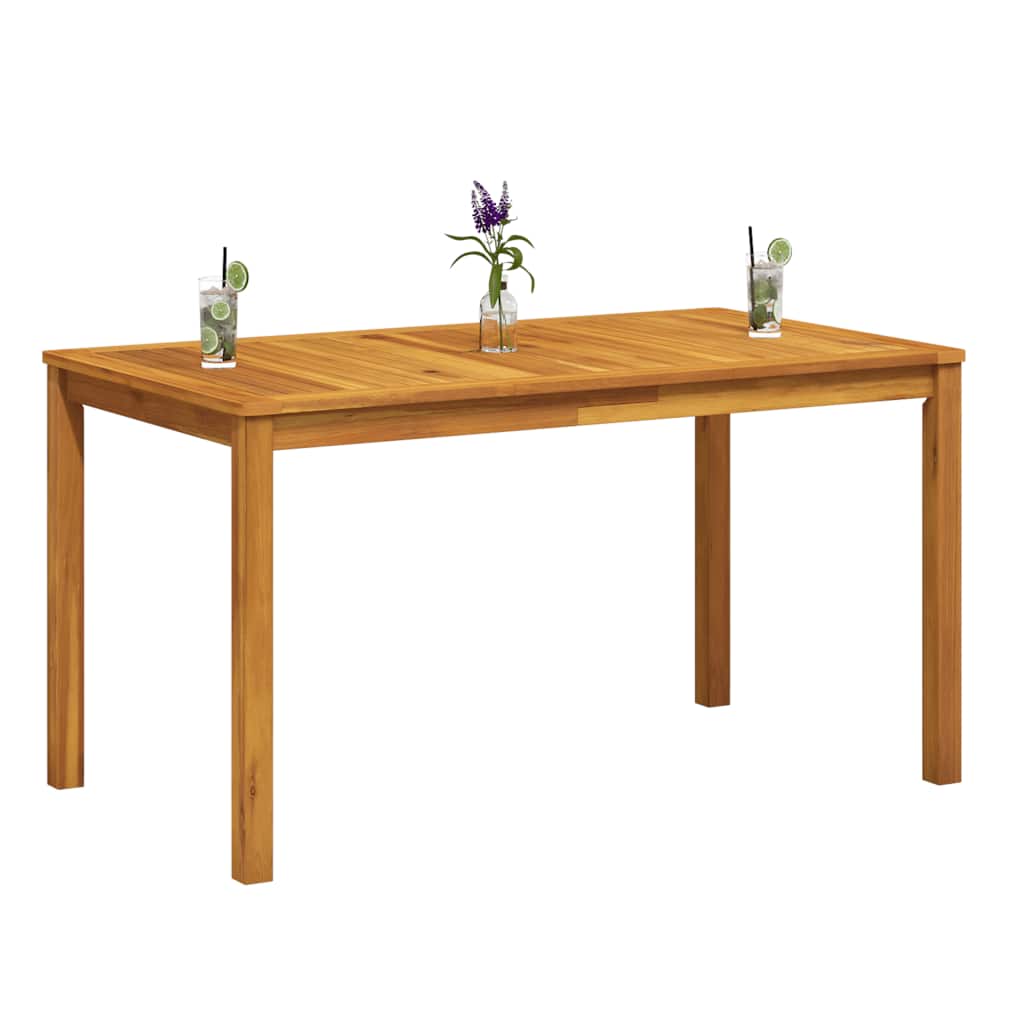Garden Table 140x80x74 cm Solid Acacia Wood