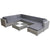 8 Piece Garden Lounge Set with Cushions Poly Rattan Grey