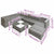 8 Piece Garden Lounge Set with Cushions Poly Rattan Grey