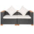 Garden Sofa Poly Rattan Black