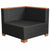 Garden Sofa Poly Rattan Black