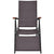 Reclining Deck Chair Poly Rattan Brown
