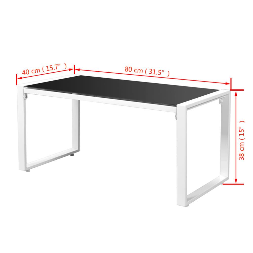 4 Piece Garden Lounge Set with Cushions Steel White