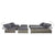 5 Piece Garden Lounge Set with Cushions Poly Rattan Grey