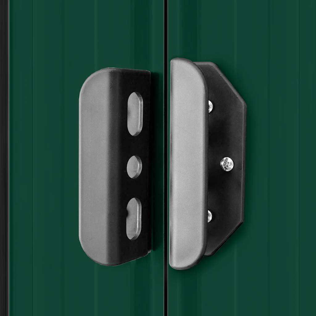Garden Storage Shed Green Metal 257x205x178 cm
