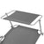 Sun Lounger with Canopy Steel Grey