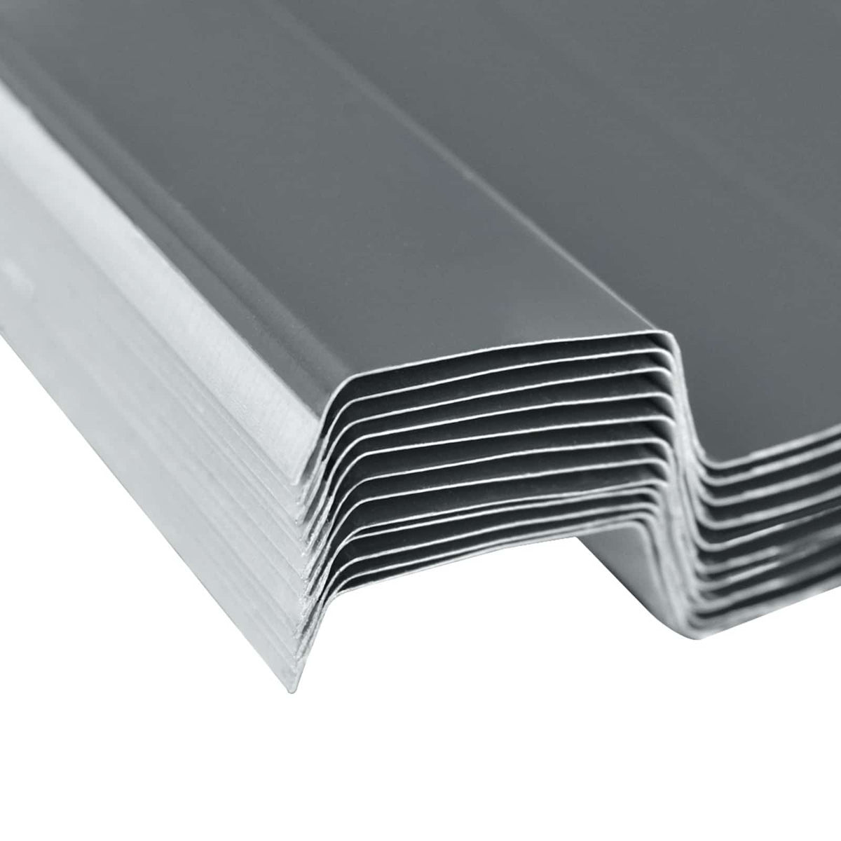 Roof Panel 12 pcs Grey 129 x 45 cm Galvanised steel