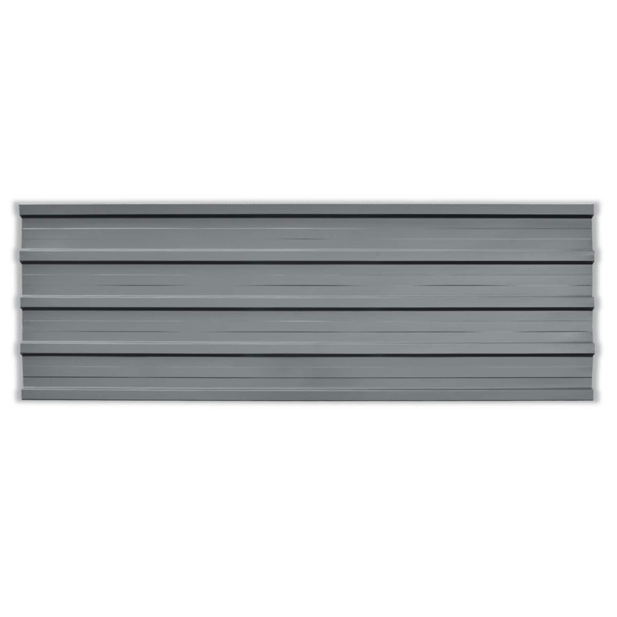 Roof Panel 12 pcs Grey 129 x 45 cm Galvanised steel