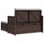 Garden Sofa Poly Rattan Brown