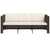 4 Piece Garden Lounge Set with Cushions Poly Rattan Brown