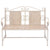Garden Bench 115 cm Steel Vintage White