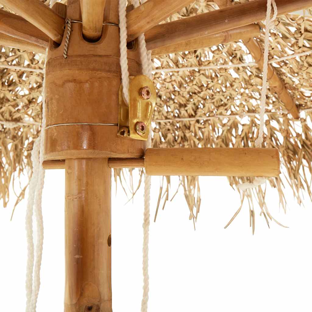 Bamboo Garden Parasol with Banana Leaf Roof 210 cm