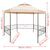 Garden Marquee Gazebo Pavilion Tent Hexagonal Beige 323x265 cm