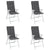 Garden Highback Chair Cushions 4 pcs Anthracite 120x50x3 cm Fabric