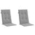 Garden Highback Chair Cushions 2 pcs Grey 120x50x3 cm Fabric