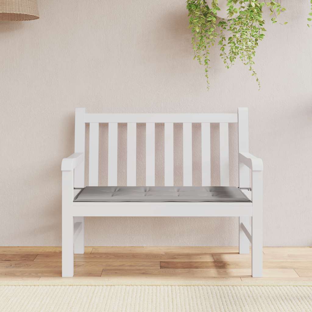 Garden Bench Cushion Grey 100x50x4 cm Oxford Fabric