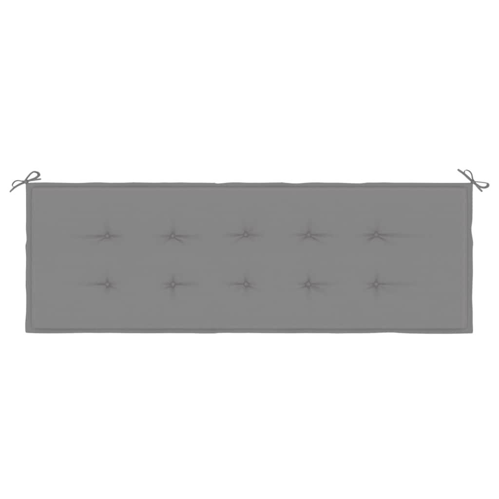 Garden Bench Cushion Grey 150x50x4 cm Oxford Fabric