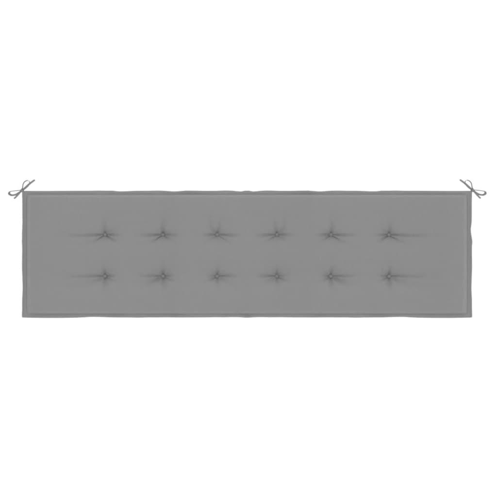 Garden Bench Cushion Grey 180x50x3 cm Oxford Fabric