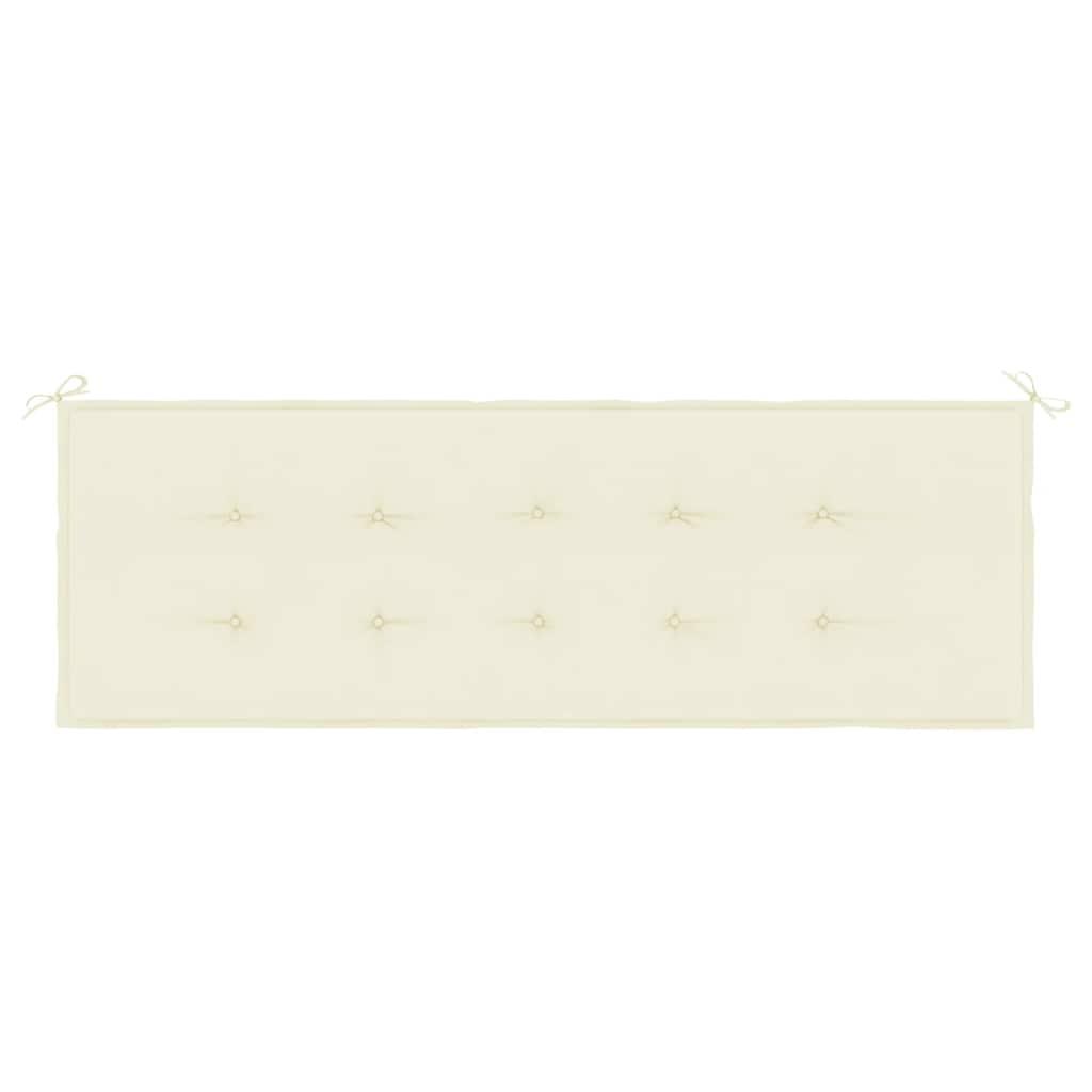 Garden Bench Cushion Cream 150x50x4 cm Oxford Fabric