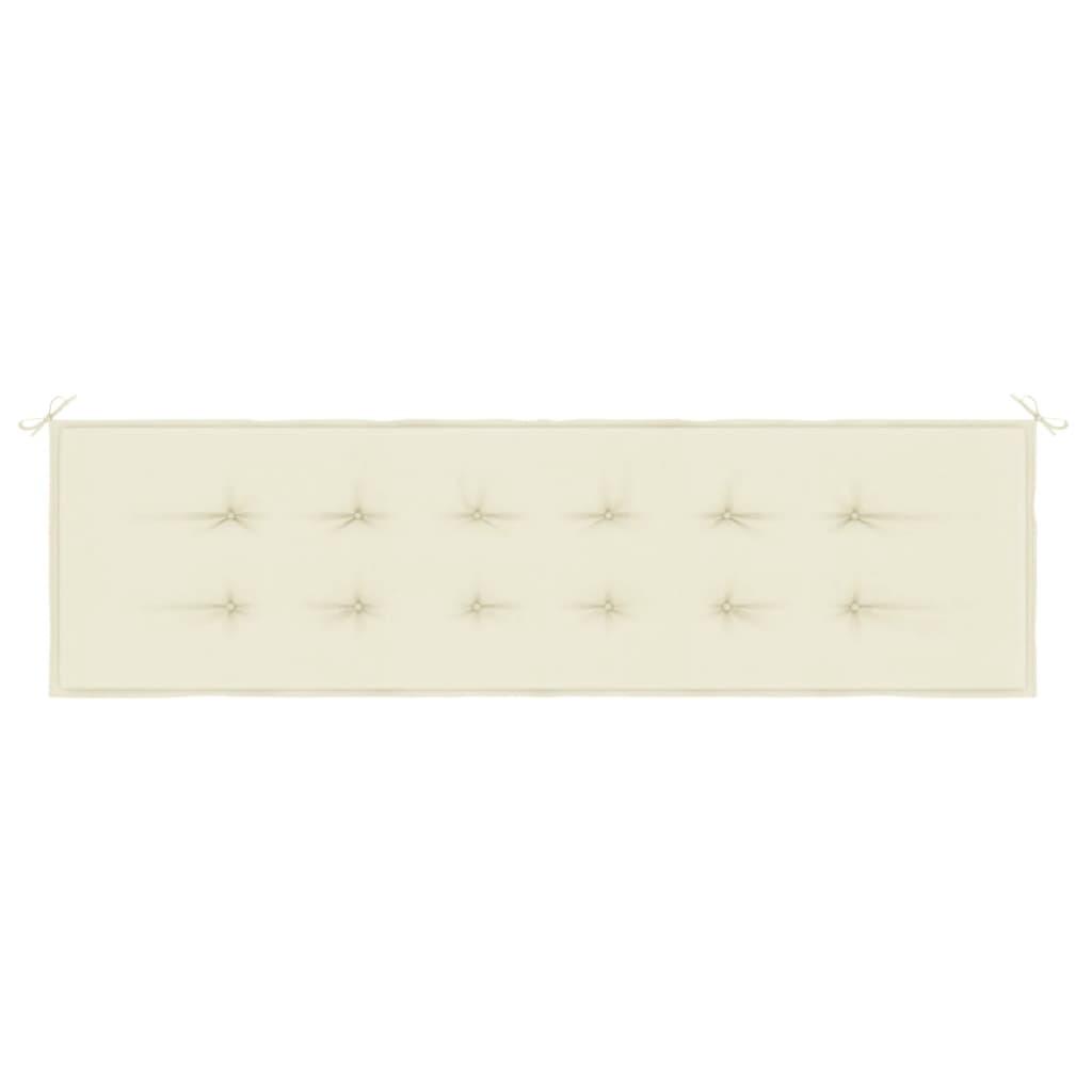 Garden Bench Cushion Cream 180x50x3 cm Oxford Fabric