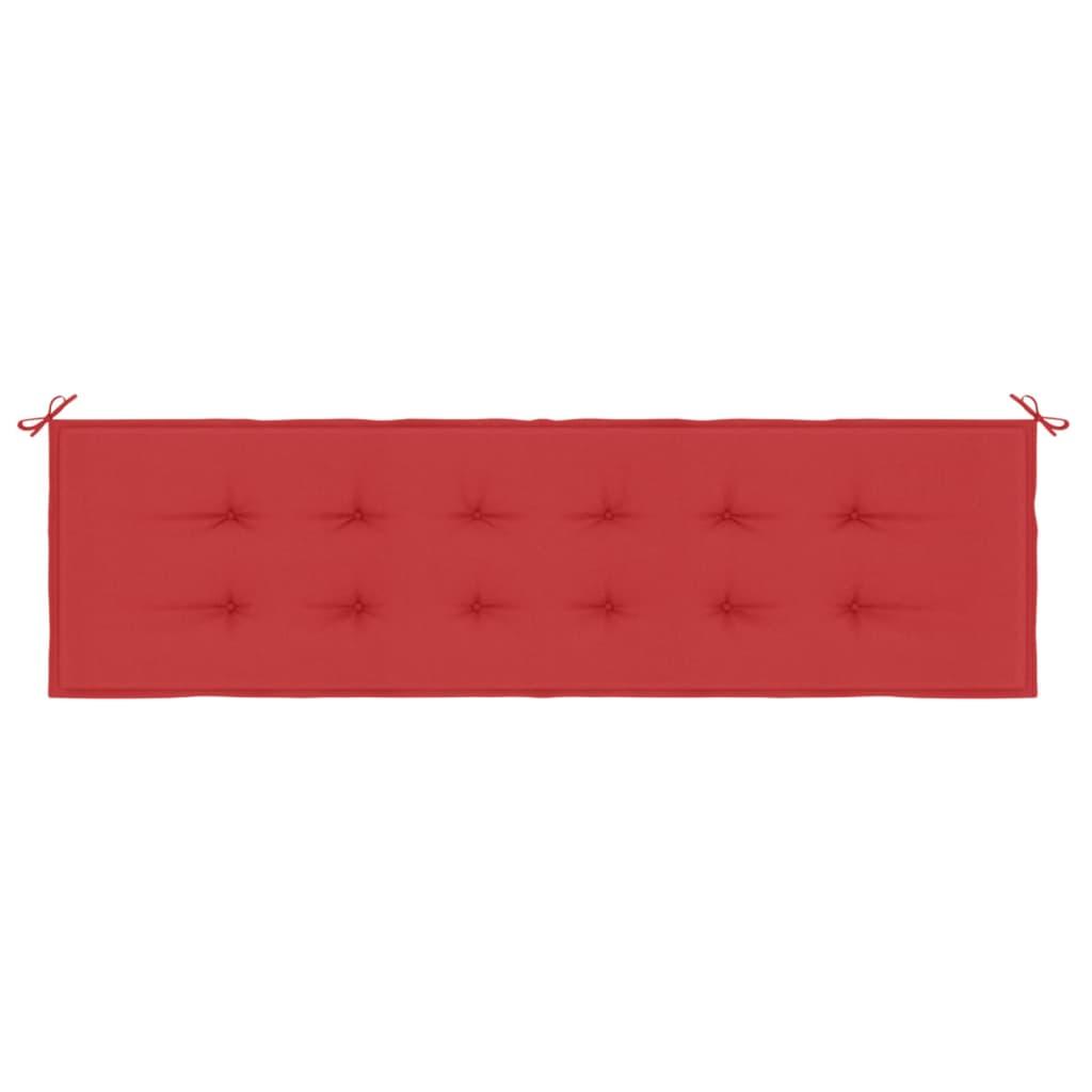 Garden Bench Cushion Red 180x50x3 cm Oxford Fabric