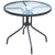 5 Piece Outdoor Dining Set Steel Black
