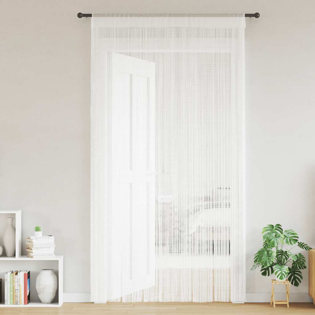 String Curtains 2 pcs 140x250 cm White