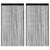 String Curtains 2 pcs 140x250 cm Black
