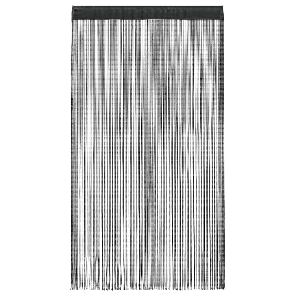 String Curtains 2 pcs 140x250 cm Black