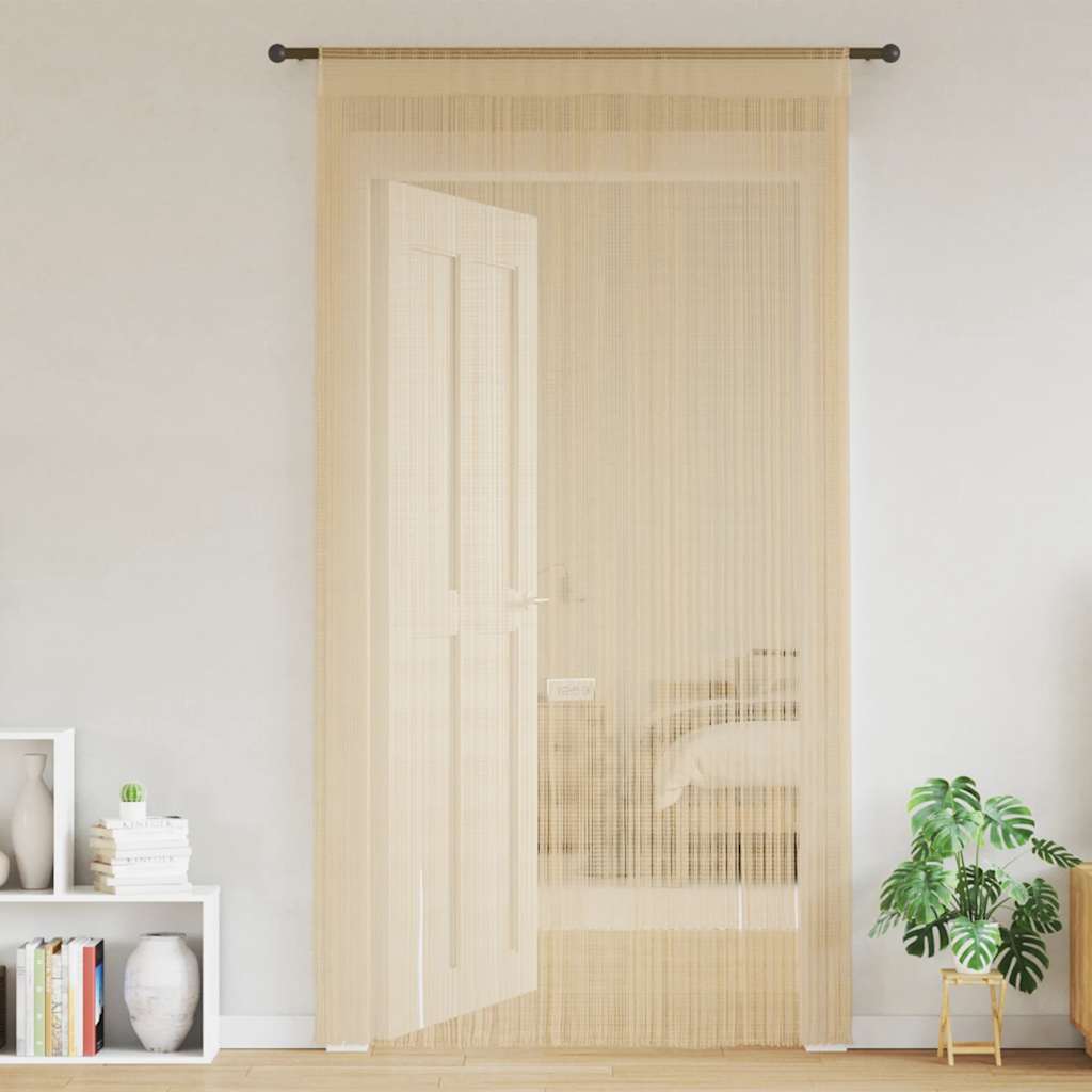String Curtains 2 pcs 140x250 cm Beige