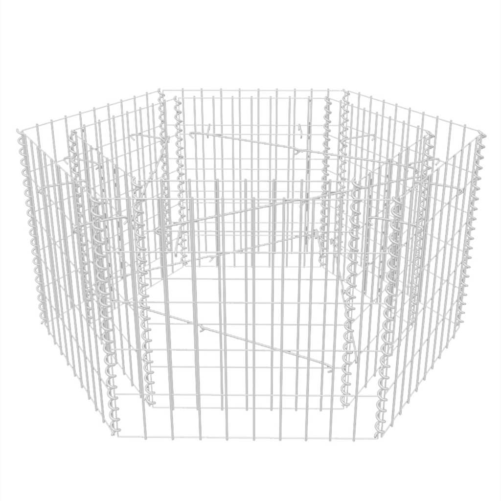 Hexagonal Gabion Raised Bed 100x90x50 cm
