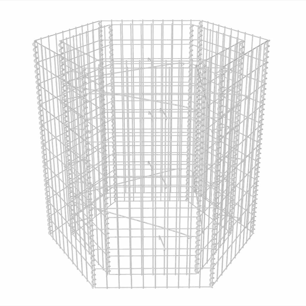 Hexagonal Gabion Raised Bed 100x90x100 cm