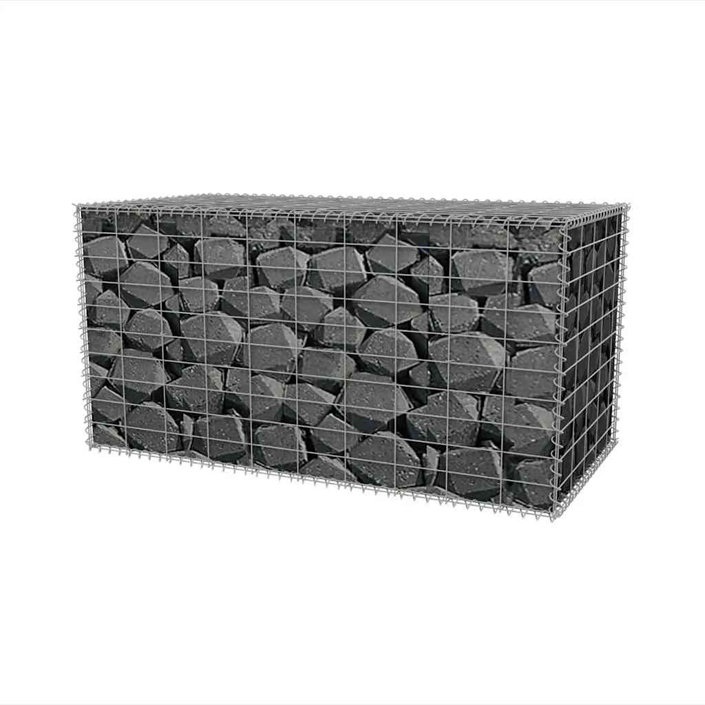Gabion Basket Galvanised Steel 100x50x50 cm